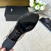 SL CRYSTAL FLAT SANDALS METALLIC GOLD CALFSKIN
