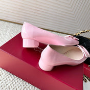 U LOOK BALLERINAS IN PASTEL PINK GLOSSY CALFSKIN