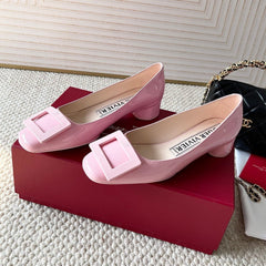 U LOOK BALLERINAS IN PASTEL PINK GLOSSY CALFSKIN