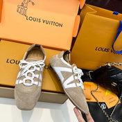 SNEAKERINA TRAINERS IN BROWN AND WHITE SUEDE