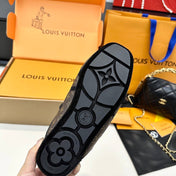 SNEAKERINA TRAINERS IN BROWN AND BLACK FABRIC AND CANVAS