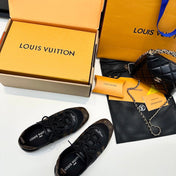 SNEAKERINA TRAINERS IN BROWN AND BLACK FABRIC AND CANVAS