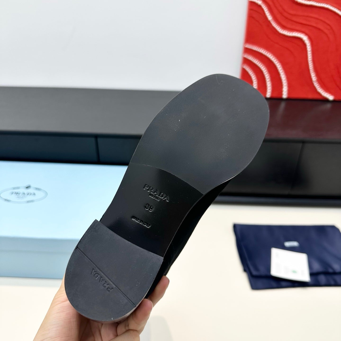 PRADA 25S HIGH-CUT BOOTS 55 MM IN BLACK SUEDE