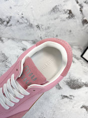RETRO SNEAKERS IN PINK LAMBSKIN MIX SUEDE