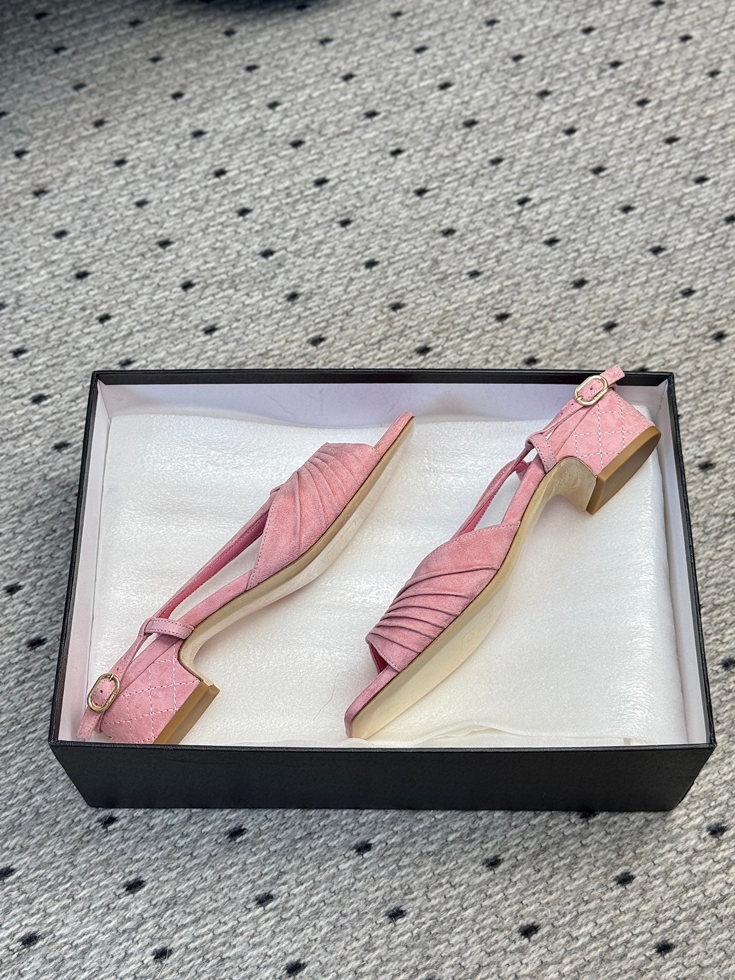 CC HIGH HEELS IN PINK QUILTED SUEDE