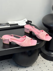 CC HIGH HEELS IN PINK QUILTED SUEDE