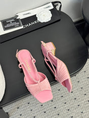 CC HIGH HEELS IN PINK QUILTED SUEDE