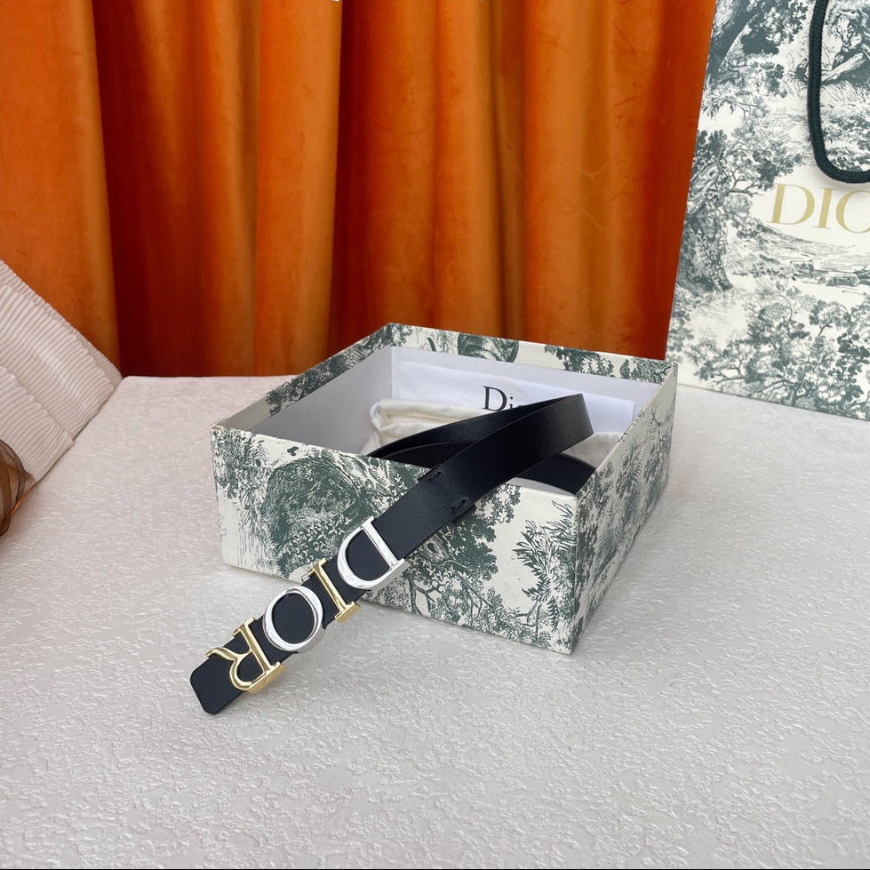 DIOR 25S BELT 20 MM IN BLACK CALFSKIN 562162