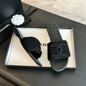 Slippers Black Lambskin