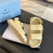 PRA FLAT NAPPA SANDALS BEIGE LAMBSKIN