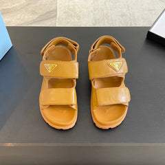 PRA FLAT NAPPA SANDALS BRONZE LAMBSKIN