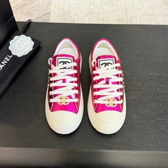 BIG-HEAD COOKIE SHOES IN MAGENTA PURPLE LAMBSKIN