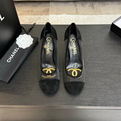 HIGH HEEL 85 MM SANDALS IN BLACK SUEDE AND MESH