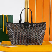 SAINT LOUIS PM 34 IN BLACK GOYARDINE CANVAS AND CALFSKIN
