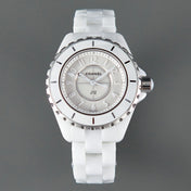 J12 Quartz White Ceramic White Numerals White Dial