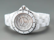 J12 Quartz White Ceramic White Numerals White Dial