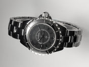 J12 Quartz Black Ceramic Black Numerals Black Dial