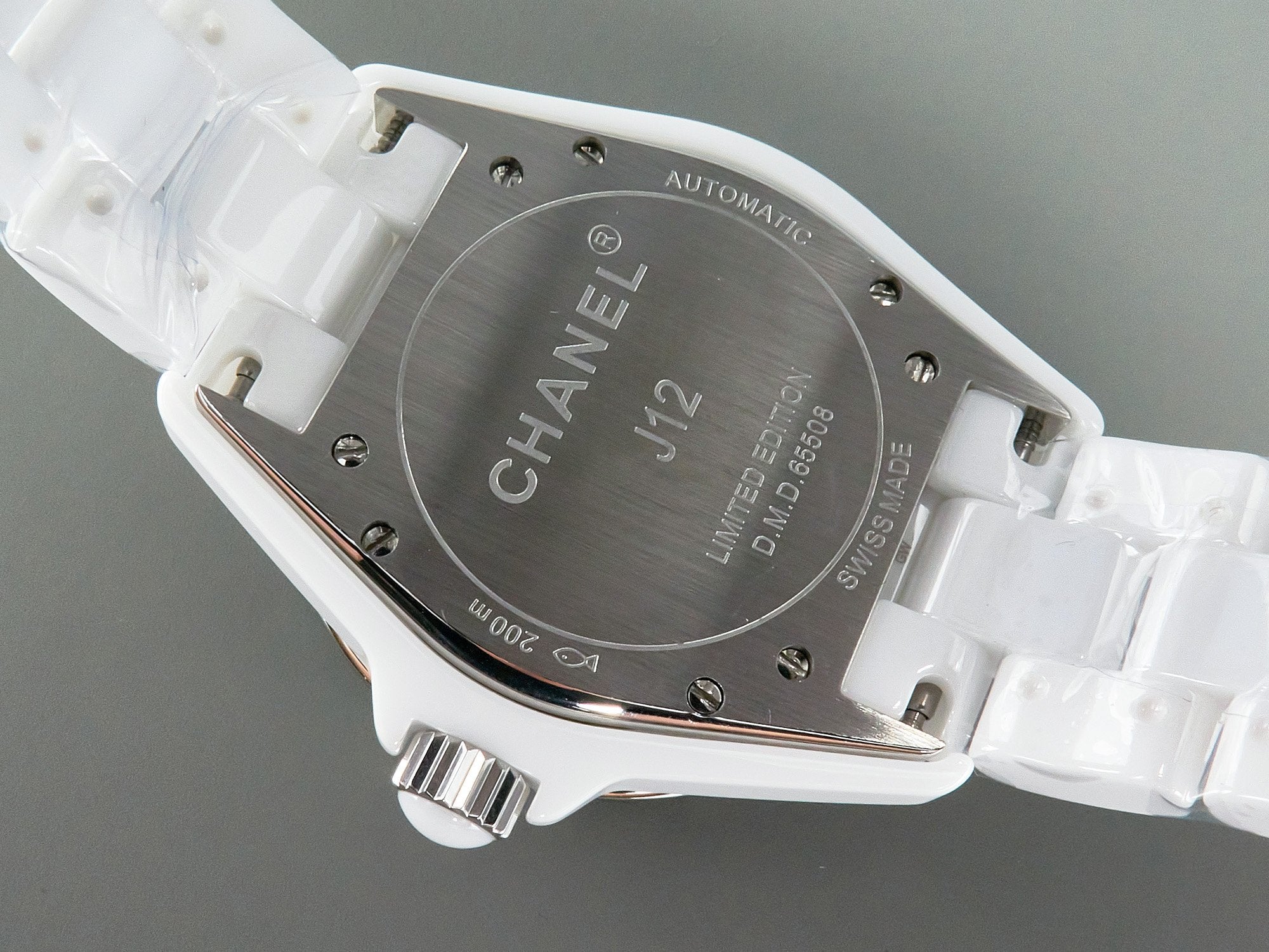 J12 Date Automatic White Ceramic Blue Numerals White Dial