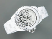 J12 Date 38mm Automatic White Ceramic Stainless Graffiti Limited