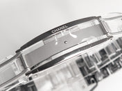 J12 Date Automatic Black Ceramic White Numerals Black Dial White Steel Hands