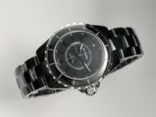 J12 Automatic Black Ceramic Black Numerals Black Dial Black Steel Hands