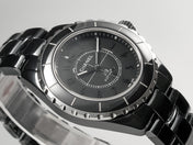 J12 Automatic Black Ceramic Black Numerals Black Dial Black Steel Hands