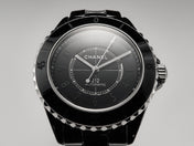 J12 Automatic Black Ceramic Black Numerals Black Dial White Steel Hands