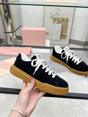 ECRU SNEAKERS IN BLACK SUEDE