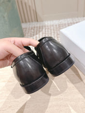 YSL 25S SAINT LAURENT LOAFERS IN BLACK CALFSKIN WITH SMALL LOGO