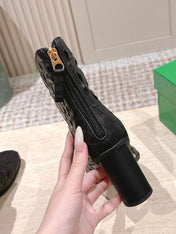 BOTTEGA VENETA 26S INTRECCIATO BOOTS 85 MM IN BLACK LAMBSKIN