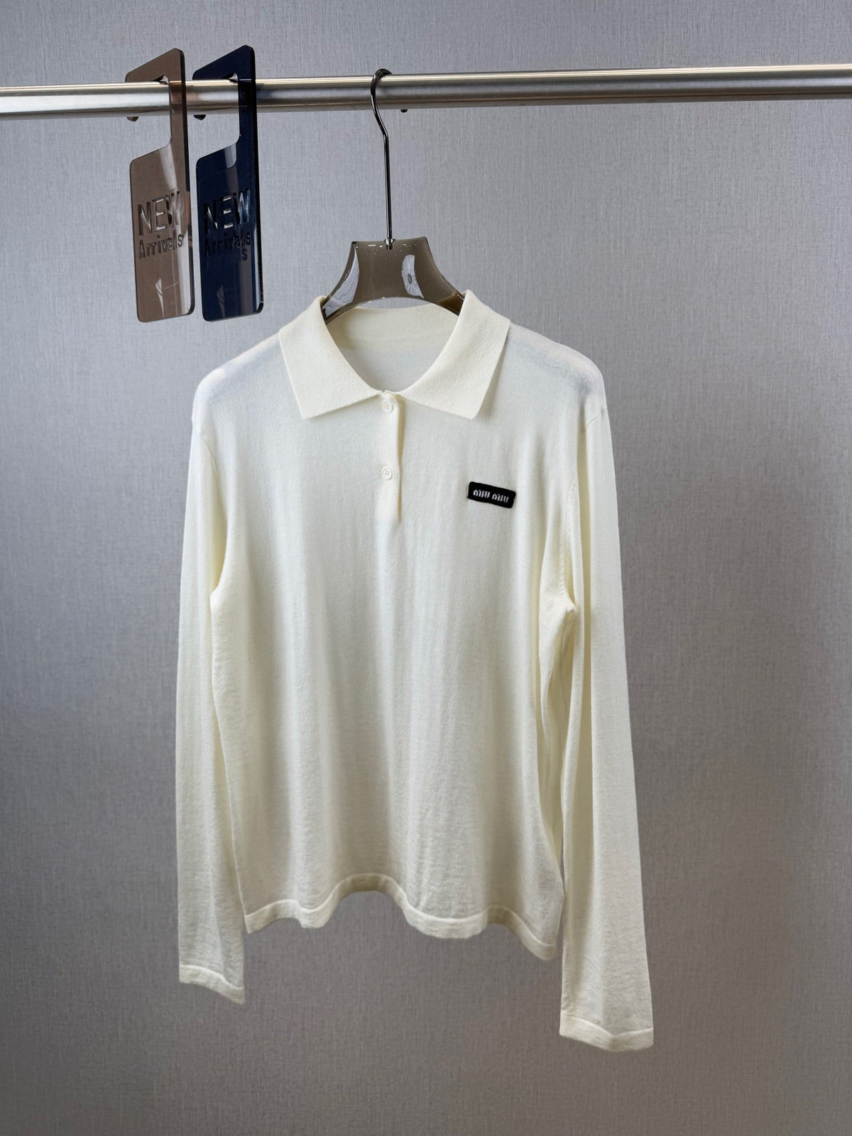 MIUMIU LONG-SLEEVE KNIT POLO 316