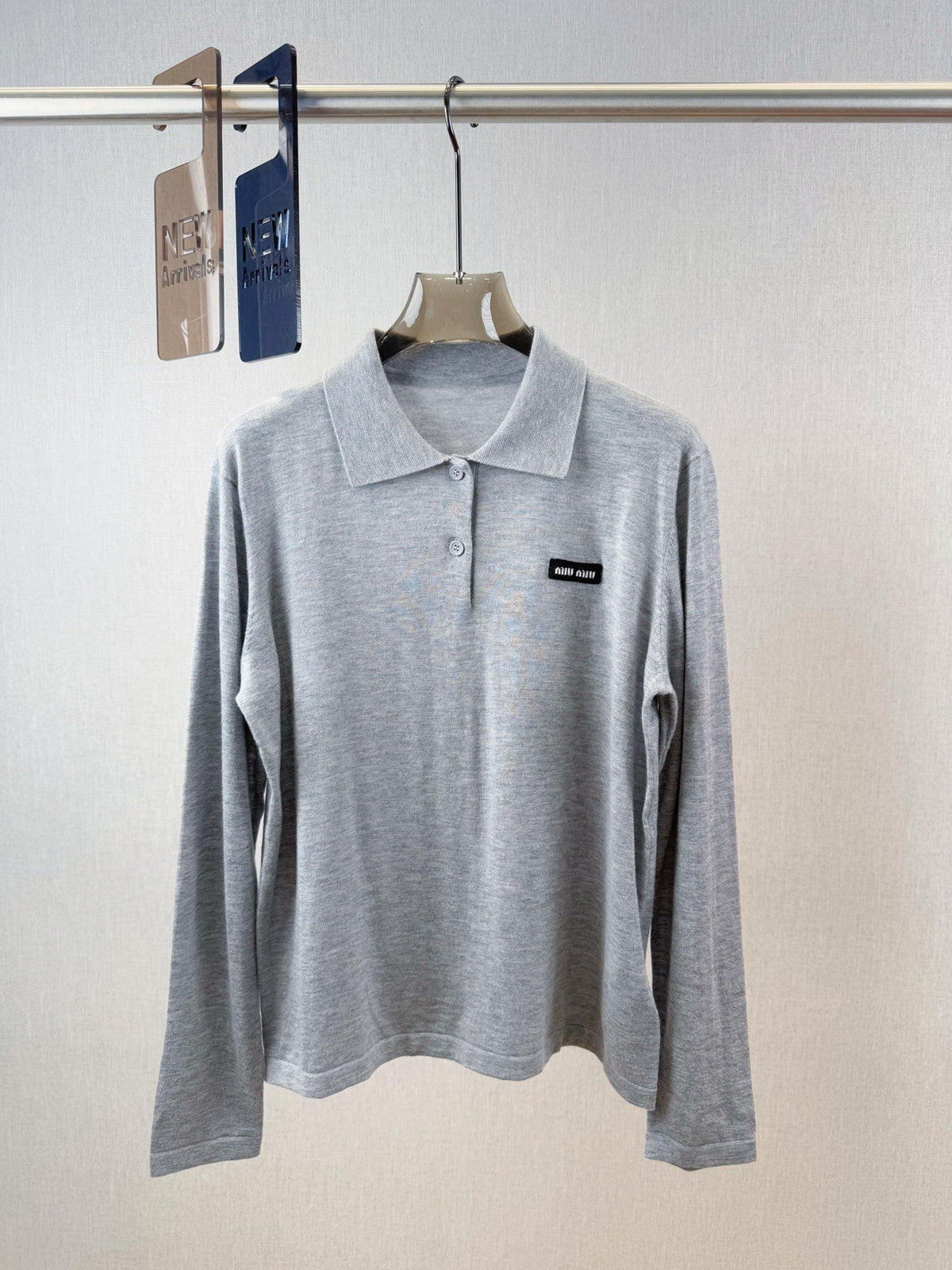 MIUMIU LONG-SLEEVE KNIT POLO 315