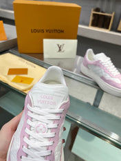 LV WOMEN GROOVY PLATFORM IN WHITE MIX LIGHT PINK EMBOSSED CALFSKIN