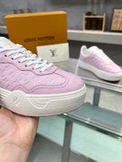 LV WOMEN GROOVY PLATFORM IN LIGHT PINK EMBOSSED CALFSKIN