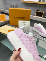 LV WOMEN GROOVY PLATFORM IN LIGHT PINK EMBOSSED CALFSKIN