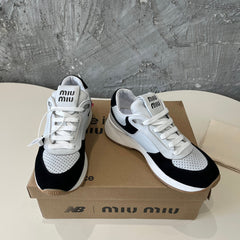 LIGHT GRAY MIX BLACK SNEAKERS COWHIDE