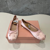 BALLET FLAT SHOES LIGHT PINK COLOR GLOSSY SHEEPSKIN