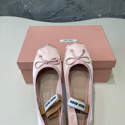 BALLET FLAT SHOES LIGHT PINK COLOR GLOSSY SHEEPSKIN