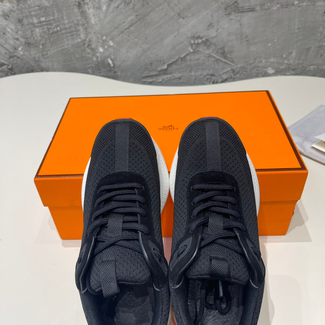 HEROS SNEAKERS BLACK MIX ROSE GOATSKIN