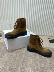 LW SIERRA COMBAT BOOT AMBER AND BLACK SUEDE