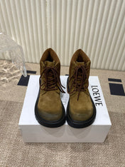 LW SIERRA COMBAT BOOT AMBER AND BLACK SUEDE