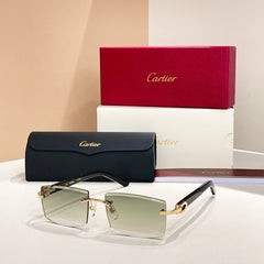 C DE RIMLESS RECTANGULAR FRAME SUNGLASSES  571828 IN METAL