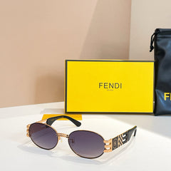 FIRST CRYSTAL OVAL FRAME SUNGLASSES 7028 IN METAL