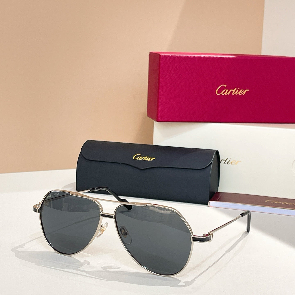 PREMIÈRE AVIATOR FRAME SUNGLASSES CT0334S IN METAL