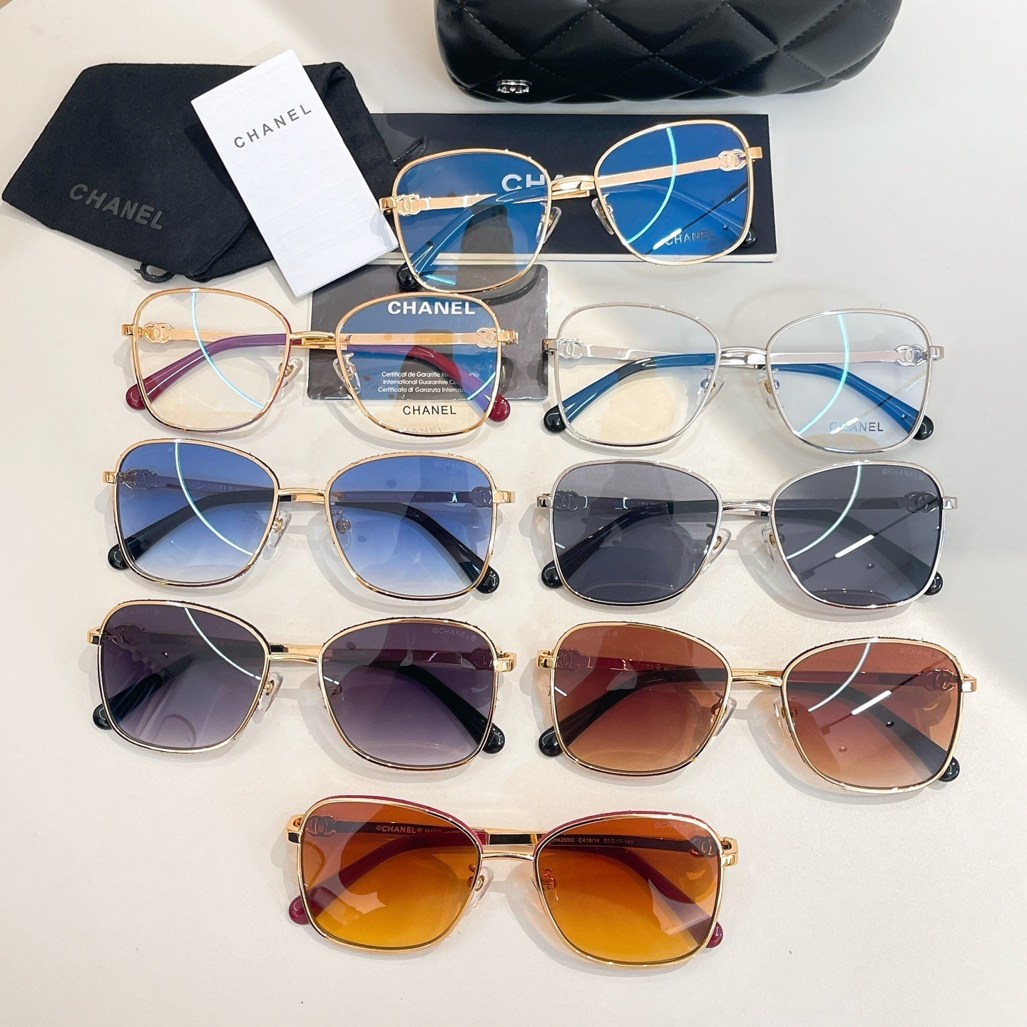 SQUARE SUNGLASSES CH4289Q IN METAL