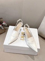 BOY SLINGBACK PUMP 35 MM IN WHITE CALFSKIN