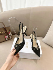 MY DD SLINGBACK PUMP 85MM IN BLACK DENIM
