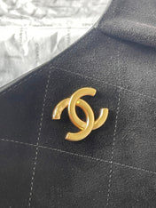 CHANEL 25S HOBO BAG 33 IN BLACK SUEDE GOLD HARDWARE