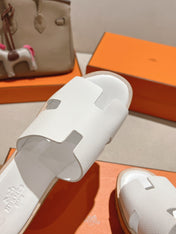 HM 25S HIGH WEDGE SANDALS IN WHITE LAMBSKIN STYLE 34