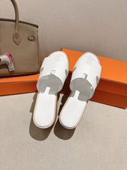 HM 25S HIGH WEDGE SANDALS IN WHITE LAMBSKIN STYLE 34